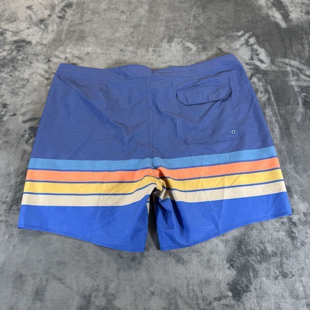 Patagonia Sz 42 Hydropeak 18’ Boardshorts Santa Cruz Stripe Superior Blue NWOT - Picture 9 of 16